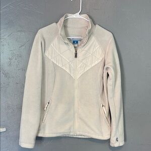 Women’s Columbia Cream Interchange Fleece Jacket.  Size L